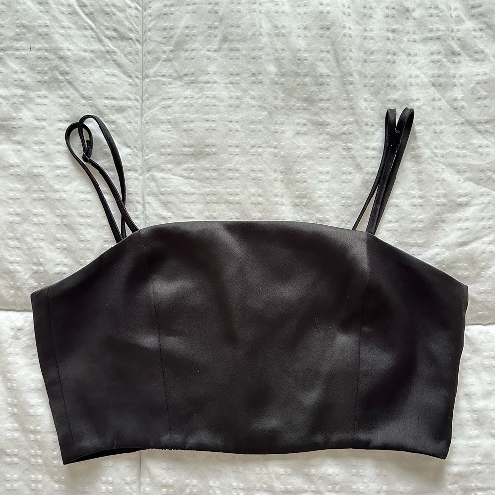 Zara Satin Crop Top